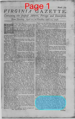 Page thumbnail for The Virginia Gazette