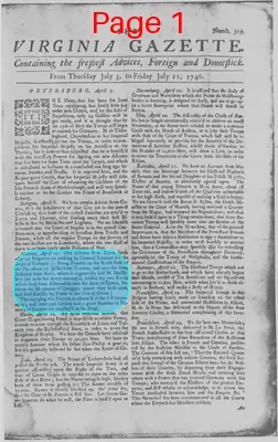 Page thumbnail for The Virginia Gazette