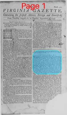 Page thumbnail for The Virginia Gazette