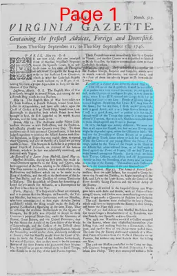 Page thumbnail for The Virginia Gazette