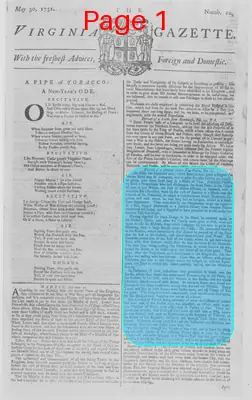 Page thumbnail for The Virginia Gazette