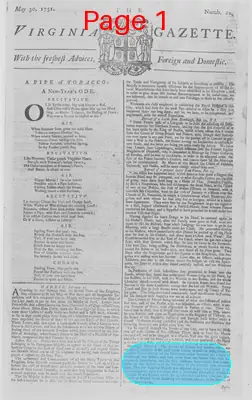 Page thumbnail for The Virginia Gazette