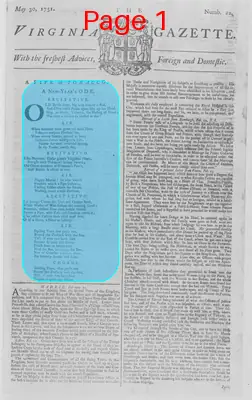 Page thumbnail for The Virginia Gazette