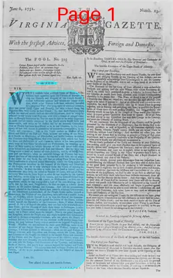 Page thumbnail for The Virginia Gazette