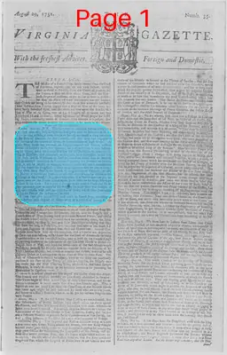 Page thumbnail for The Virginia Gazette