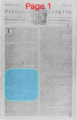 Page thumbnail for The Virginia Gazette