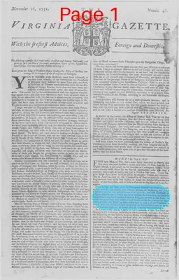 Page thumbnail for The Virginia Gazette