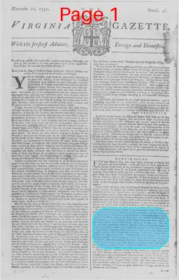 Page thumbnail for The Virginia Gazette