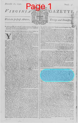 Page thumbnail for The Virginia Gazette