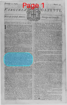 Page thumbnail for The Virginia Gazette