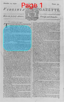 Page thumbnail for The Virginia Gazette