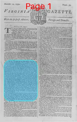 Page thumbnail for The Virginia Gazette