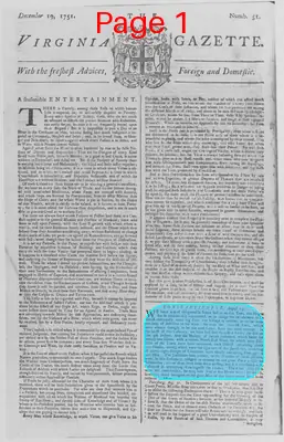 Page thumbnail for The Virginia Gazette