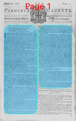 Page thumbnail for The Virginia Gazette