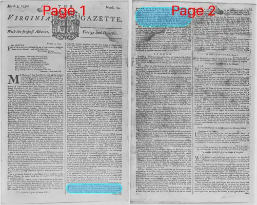 Page thumbnail for The Virginia Gazette