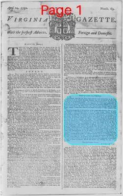 Page thumbnail for The Virginia Gazette