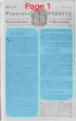 Page thumbnail for The Virginia Gazette