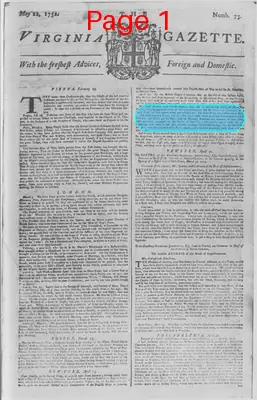 Page thumbnail for The Virginia Gazette