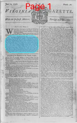 Page thumbnail for The Virginia Gazette