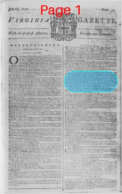 Page thumbnail for The Virginia Gazette