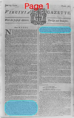 Page thumbnail for The Virginia Gazette