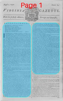 Page thumbnail for The Virginia Gazette