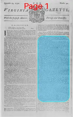 Page thumbnail for The Virginia Gazette
