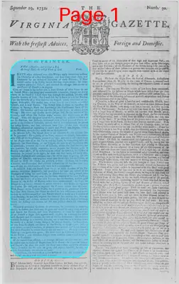 Page thumbnail for The Virginia Gazette