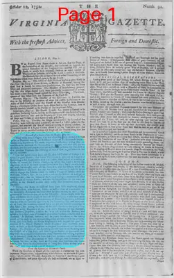 Page thumbnail for The Virginia Gazette