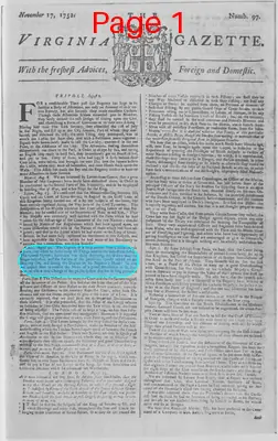 Page thumbnail for The Virginia Gazette