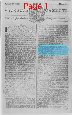 Page thumbnail for The Virginia Gazette