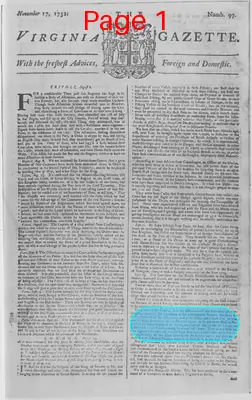 Page thumbnail for The Virginia Gazette