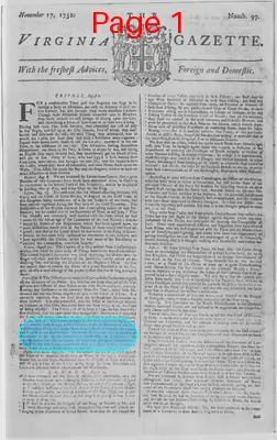 Page thumbnail for The Virginia Gazette