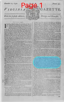 Page thumbnail for The Virginia Gazette
