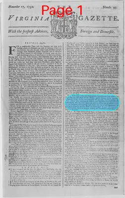 Page thumbnail for The Virginia Gazette