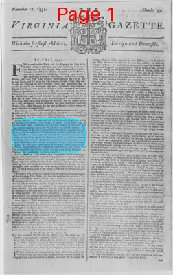 Page thumbnail for The Virginia Gazette