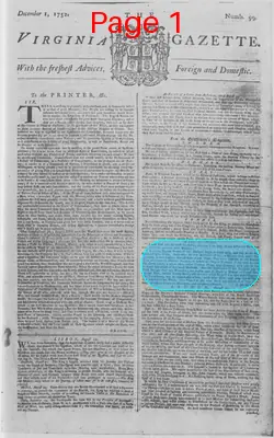 Page thumbnail for The Virginia Gazette