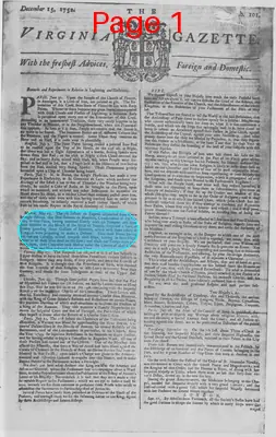 Page thumbnail for The Virginia Gazette
