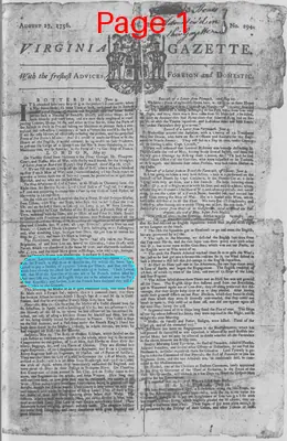 Page thumbnail for The Virginia Gazette