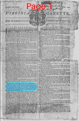 Page thumbnail for The Virginia Gazette