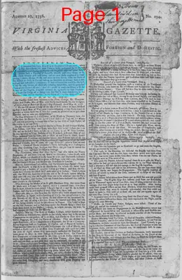 Page thumbnail for The Virginia Gazette