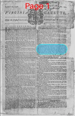Page thumbnail for The Virginia Gazette