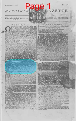 Page thumbnail for The Virginia Gazette
