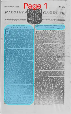 Page thumbnail for The Virginia Gazette