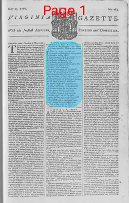 Page thumbnail for The Virginia Gazette