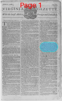 Page thumbnail for The Virginia Gazette