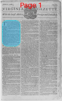 Page thumbnail for The Virginia Gazette
