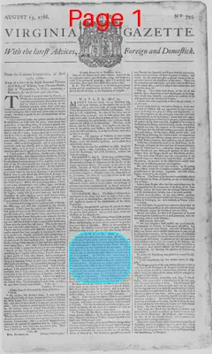 Page thumbnail for The Virginia Gazette