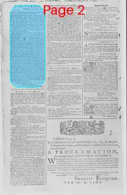 Page thumbnail for The Virginia Gazette