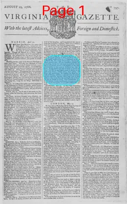 Page thumbnail for The Virginia Gazette